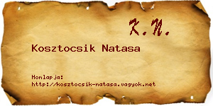 Kosztocsik Natasa névjegykártya